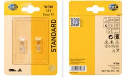 Hella W2,1x9,5d W3W Lampadina Standard Indicatore / Posizione / Targa / Coda / Interno / Marcatore / Luce Vano Portaoggetti Set Di 2 12 V / 3 W