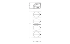 Jokon BRSM 810 Luce Posteriore Modulare 12 V