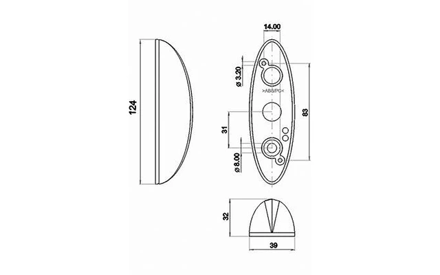 Jokon SPL 2010 Luce D'ingombro Rosso/bianco Cavo Da 12 A 24 V Apertura Sulla Base Della Luce Superiore Bianco 5 Jokon SPL 2010 Luce D'ingombro Rosso/bianco Cavo Da 12 A 24 V Apertura Sulla Base Della Luce Superiore Bianco - immagine 3